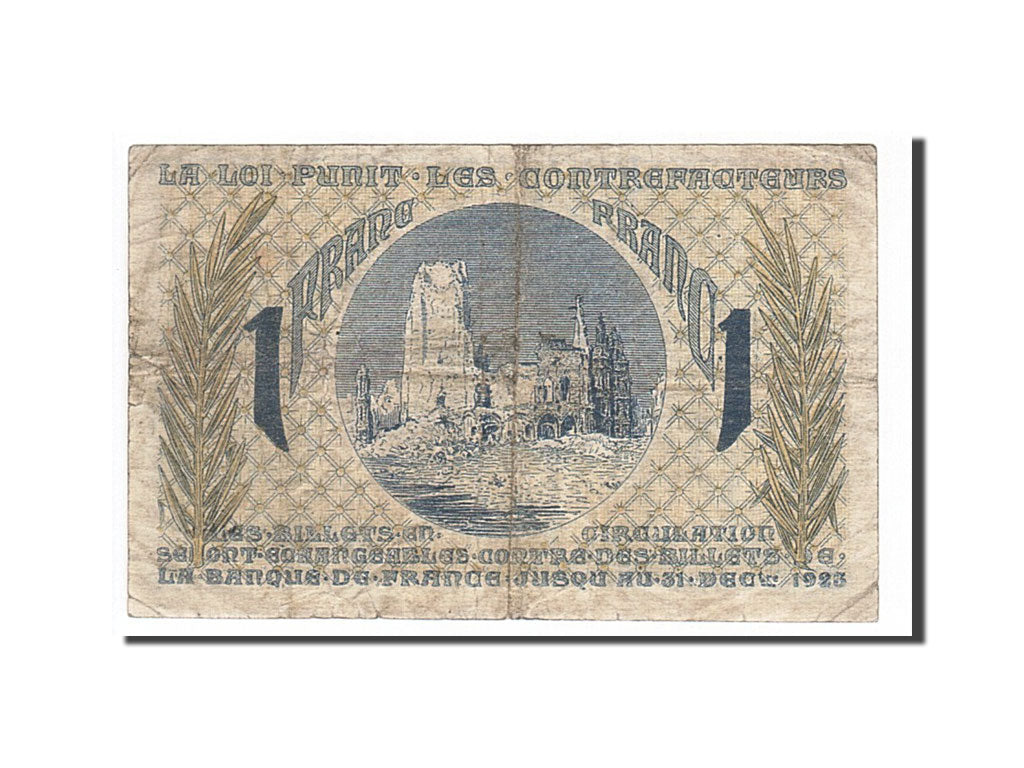 Banknote, Pirot:13-5, 1 Franc, France, VF(30-35), Arras