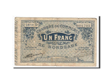 Banconote, Pirot:30-2, MB, Bordeaux, 1 Franc, 1914, Francia