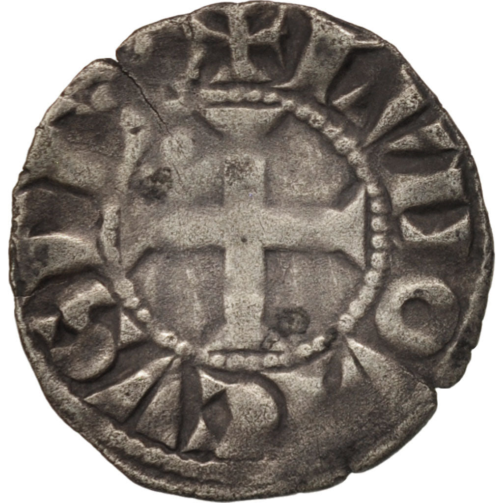France, Louis VIII, Denier Tournois, EF(40-45), Silver, Duplessy:187