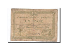 Banconote, Pirot:93-3, MB, Niort, 1 Franc, 1915, Francia