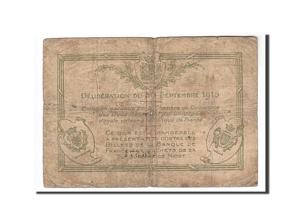 Billet, France, Niort, 1 Franc, 1915, TB, Pirot:93-3