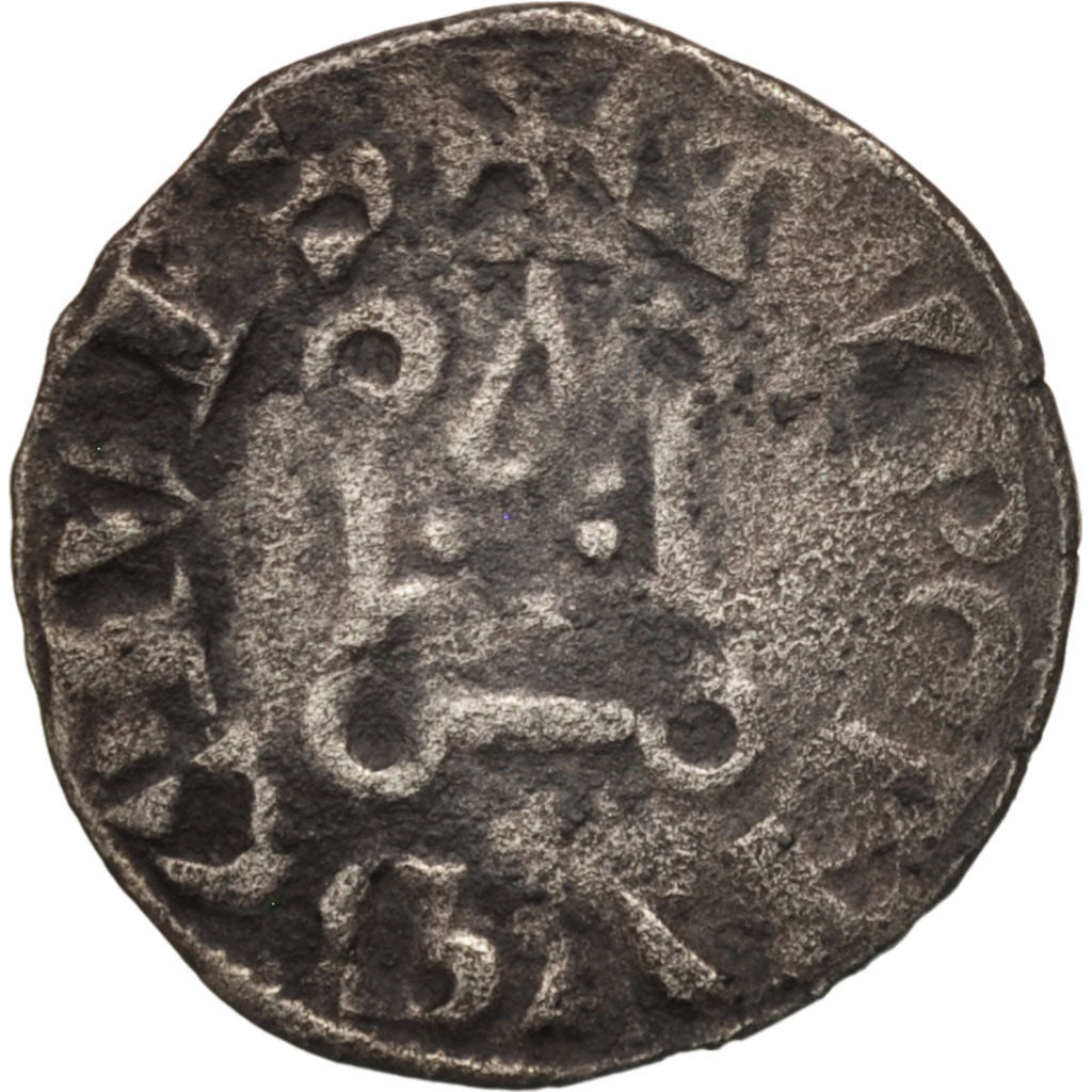France, Philippe III, Denier Tournois, VF(20-25), Billon, Duplessy:204