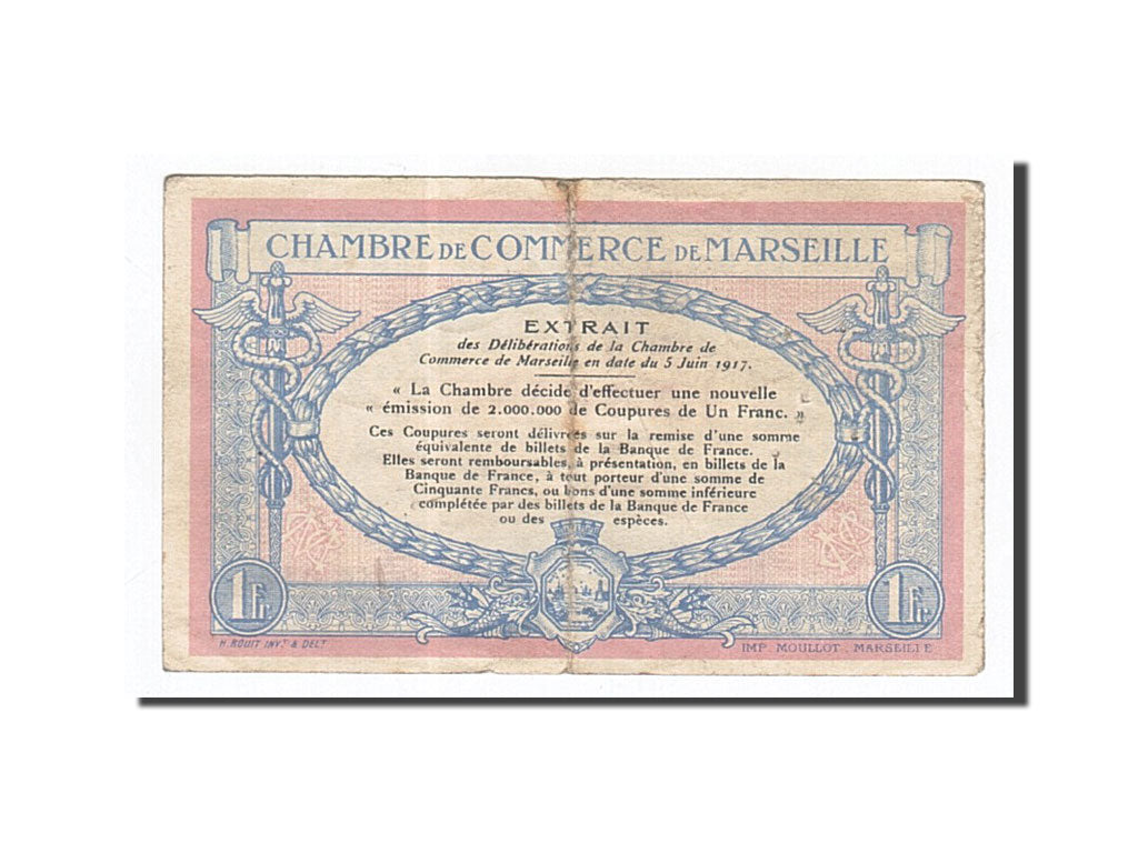 Francia, Marseille, 1 Franc, 1917, BB, Pirot:79-64