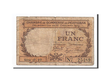 Banknote, Pirot:100-29, 1 Franc, 1919, France, VF(20-25), Perpignan