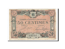 Banconote, Pirot:9-9, MB+, Angoulême, 50 Centimes, 1915, Francia