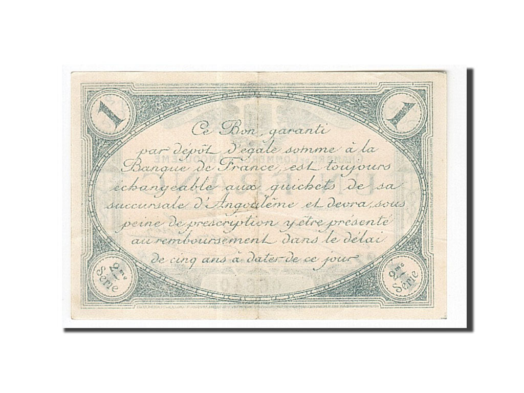 Banknote, Pirot:9-11, 1 Franc, 1915, France, AU(50-53), Angoulême