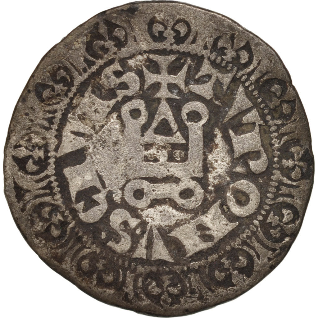 France, Philippe IV Le Bel, Gros Tournois à l'O rond, B+, Argent, Duplessy:213