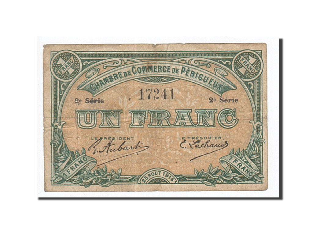 France, Perigueux, 1 Franc, 1914, TTB, Pirot:98-8