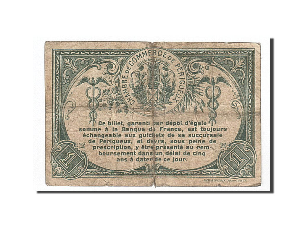 Banknote, Pirot:98-10, 1 Franc, 1915, France, VF(30-35), Perigueux