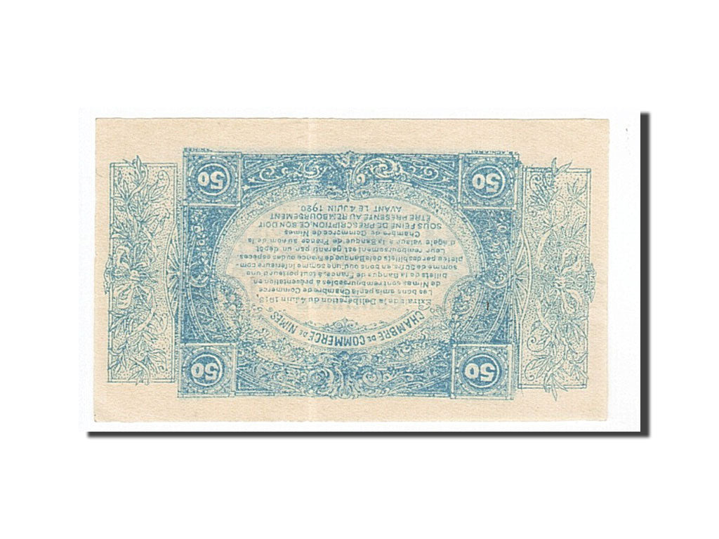 Banknote, Pirot:92-5, 50 Centimes, 1915, France, UNC(65-70), Nîmes