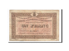 Banconote, Pirot:38-6, MB+, Carcassonne, 1 Franc, 1914, Francia