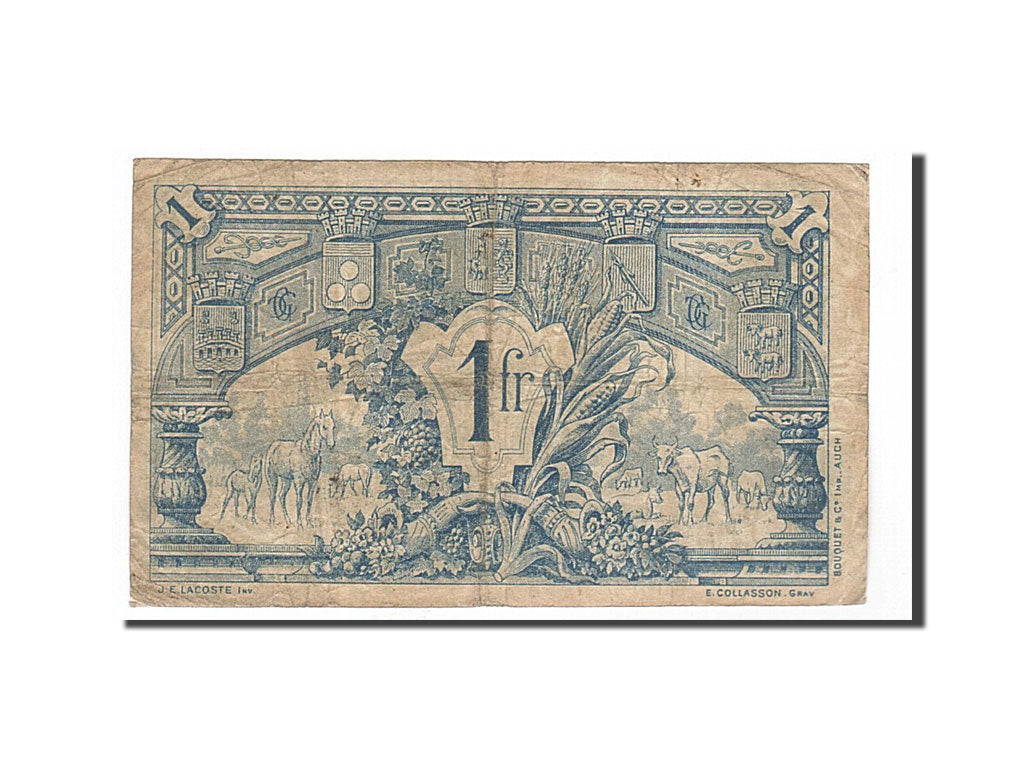France, Auch, 1 Franc, 1914, TB+, Pirot:15-3