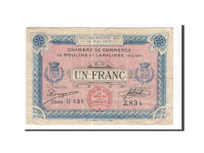 Banknote, Pirot:86-4, 1 Franc, 1916, France, AU(50-53), Moulins et Lapalisse