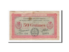 Billete, 50 Centimes, Pirot:86-1, 1916, Francia, MBC, Moulins et Lapalisse