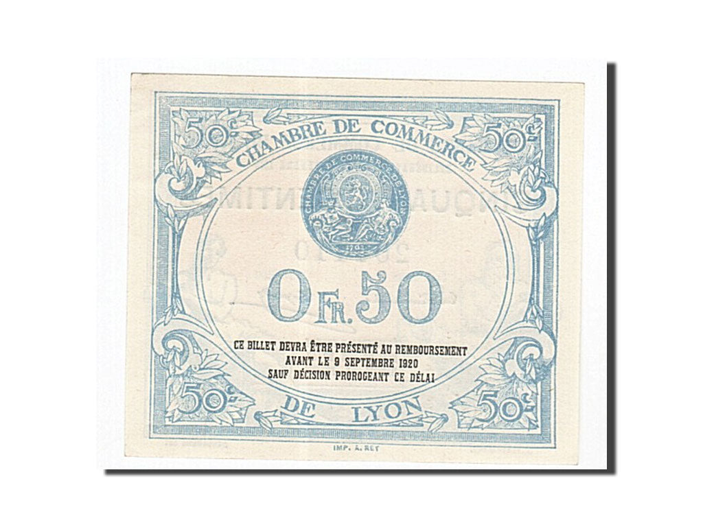 France, Lyon, 50 Centimes, 1915, UNC(65-70), Pirot:77-4