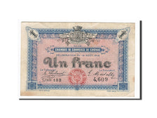 Geldschein, Frankreich, Cognac, 1 Franc, 1916, SS+, Pirot:49-3