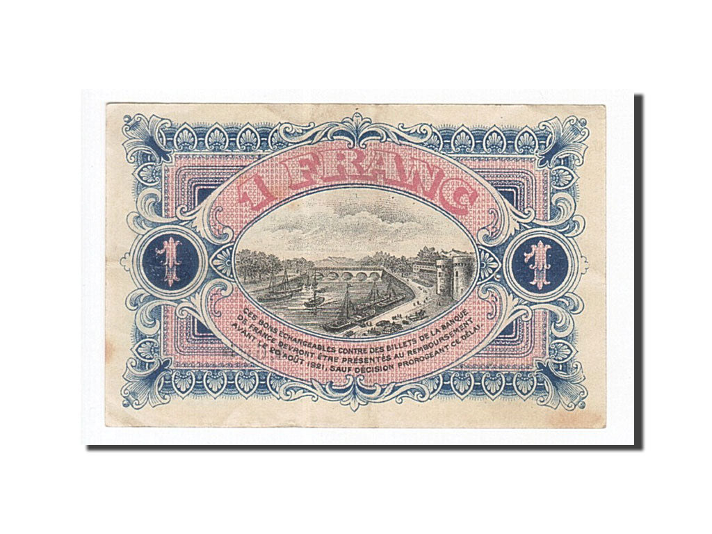 Banknote, Pirot:49-3, 1 Franc, 1916, France, AU(50-53), Cognac