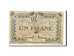 France, Rennes et Saint-Malo, 1 Franc, 1915, VF(30-35), Pirot:105-12