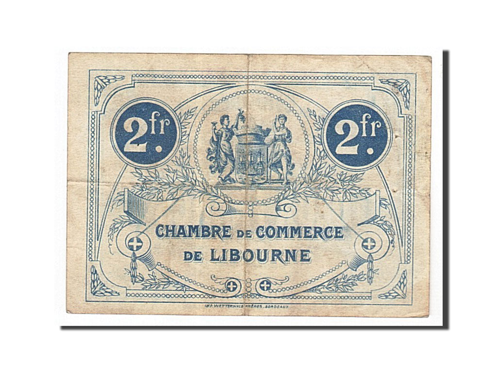 France, Libourne, 2 Francs, 1920, VF(30-35), Pirot:72-34