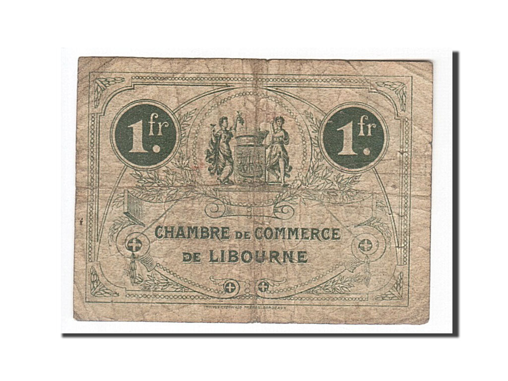France, Libourne, 1 Franc, 1920, VF(20-25), Pirot:72-30