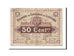 Banknote, Pirot:72-29, 50 Centimes, 1920, France, VF(20-25), Libourne