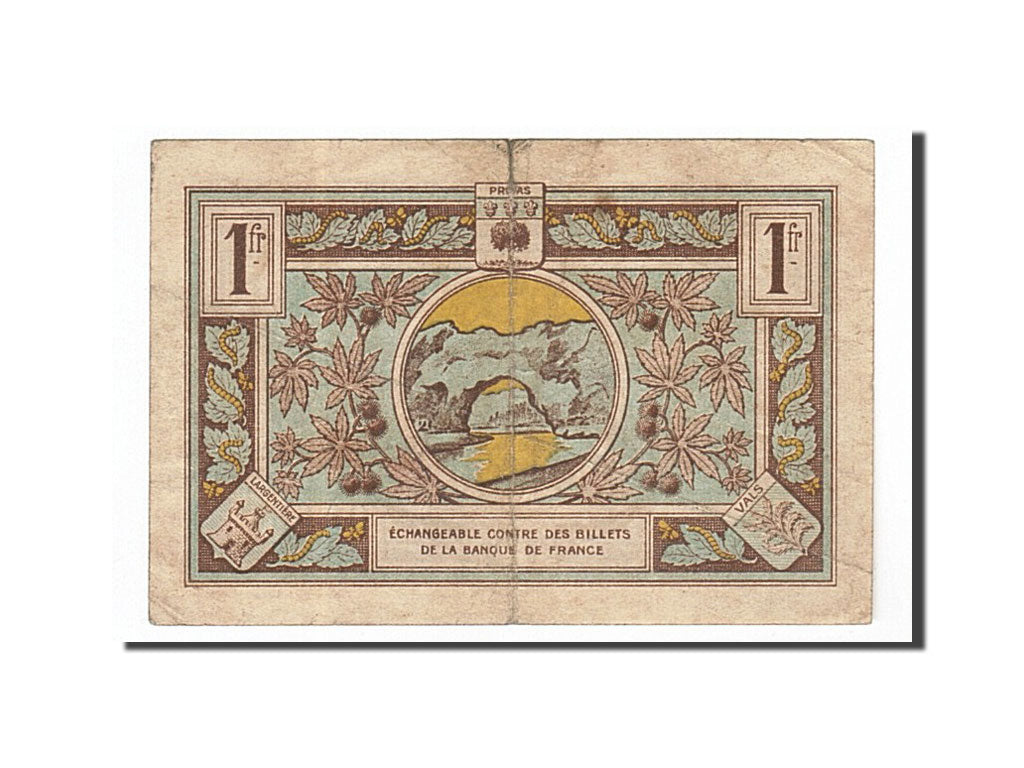 France, Aubenas, 1 Franc, 1921, VF(30-35), Pirot:14-2