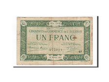 Banknote, Pirot:108-9, 1 Franc, 1915, France, VF(30-35), Rodez