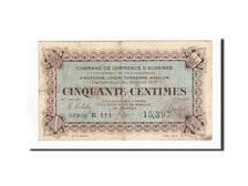 France, Auxerre, 50 Centimes, 1917, EF(40-45), Pirot:17-14