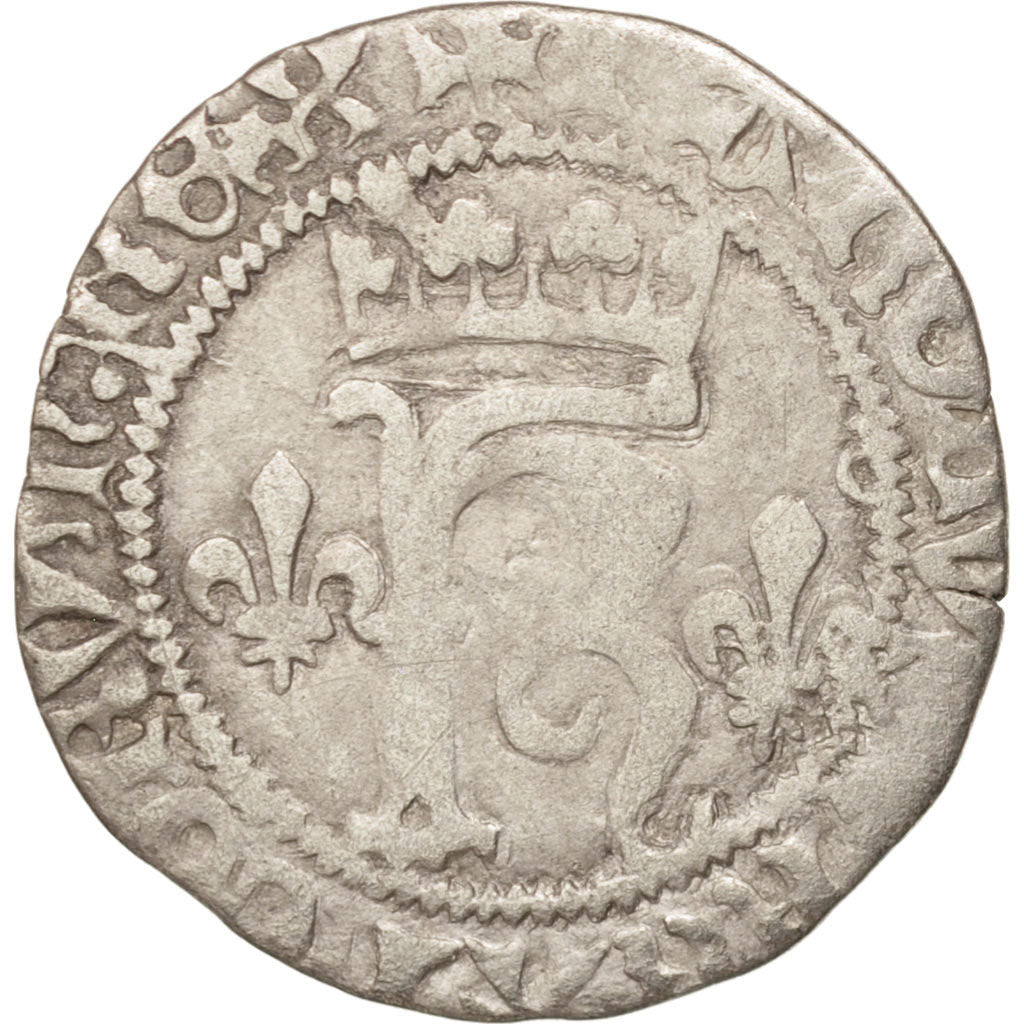 France, Karolus ou Dizain, Toulouse, TB+, Billon, Duplessy:593