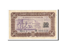 France, Belfort, 50 Centimes, 1921, TTB, Pirot:23-56