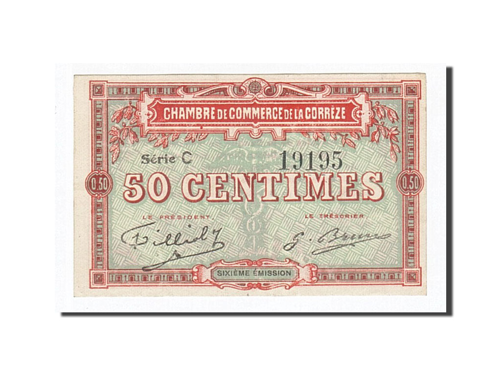 France, Corrèze, 50 Centimes, 1915, UNC(65-70), Pirot:51-15