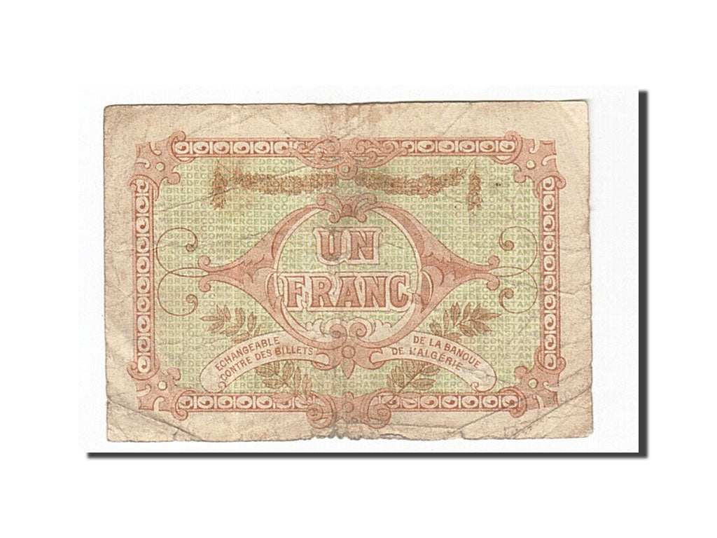 Algeria, Constantine, 1 Franc, 1919, VF(20-25), Pirot:140-20