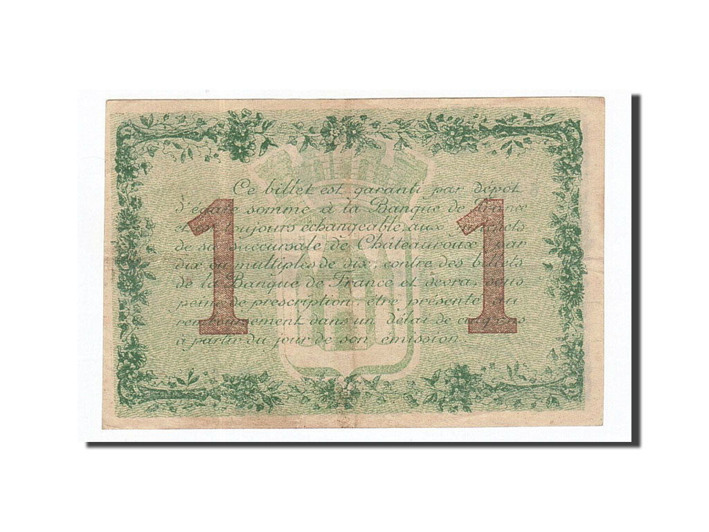Banconote, Pirot:46-2, SPL-, Chateauroux, 1 Franc, 1915, Francia
