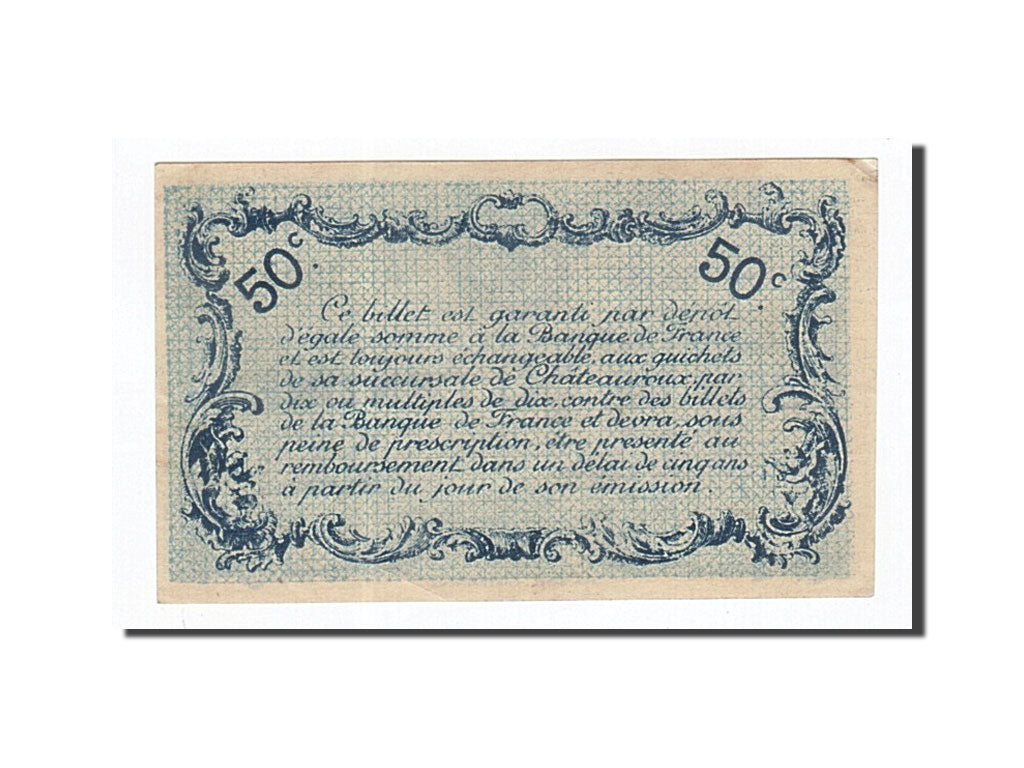 France, Chateauroux, 50 Centimes, 1916, AU(55-58), Pirot:46-16