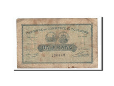 Banconote, Pirot:122-27, MB, Toulouse, 1 Franc, 1917, Francia