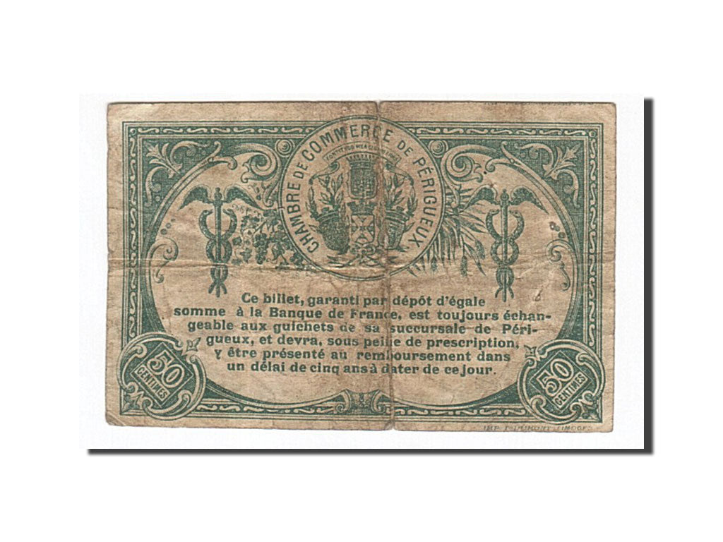 Banknote, Pirot:98-1, 50 Centimes, 1914, France, VF(30-35), Perigueux
