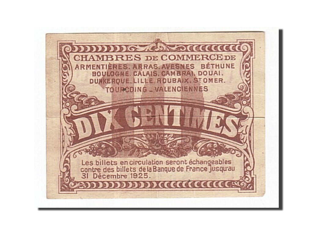 Banknote, Pirot:94-2, 10 Centimes, France, EF(40-45), Lille
