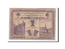 Banknote, Pirot:34-22, 1 Franc, 1920, France, VF(20-25), Caen et Honfleur