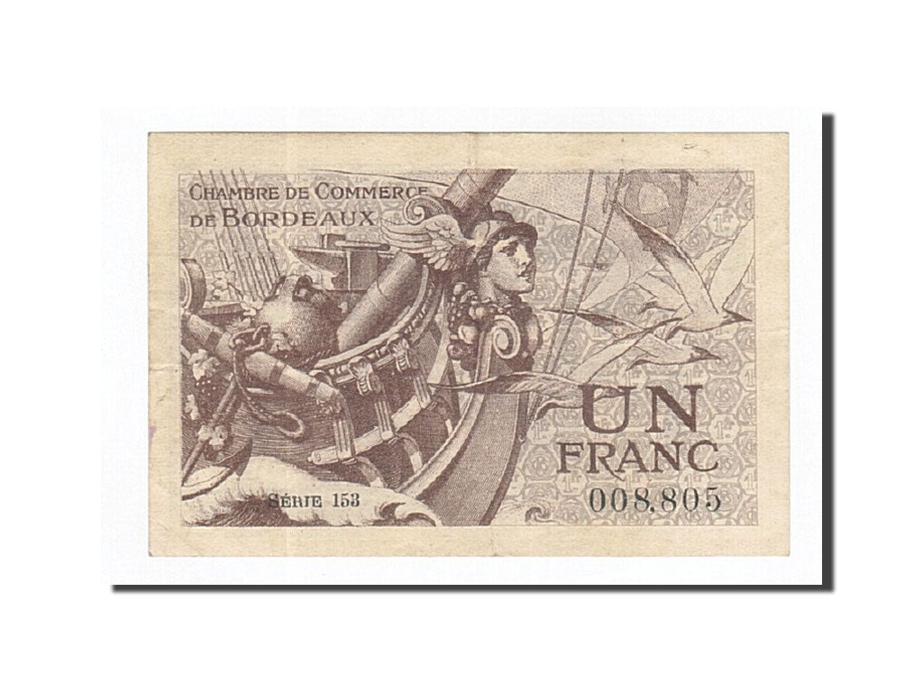 Banknote, Pirot:30-30, 1 Franc, 1921, France, EF(40-45), Bordeaux