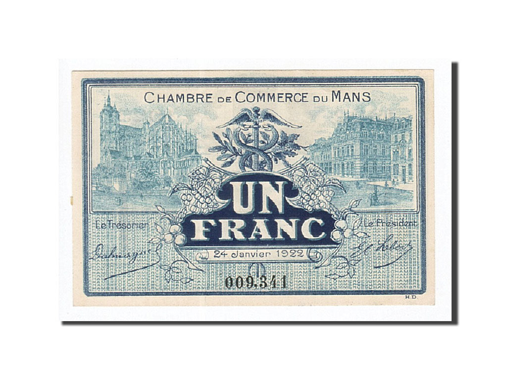 France, Le Mans, 1 Franc, 1922, NEUF, Pirot:69-25