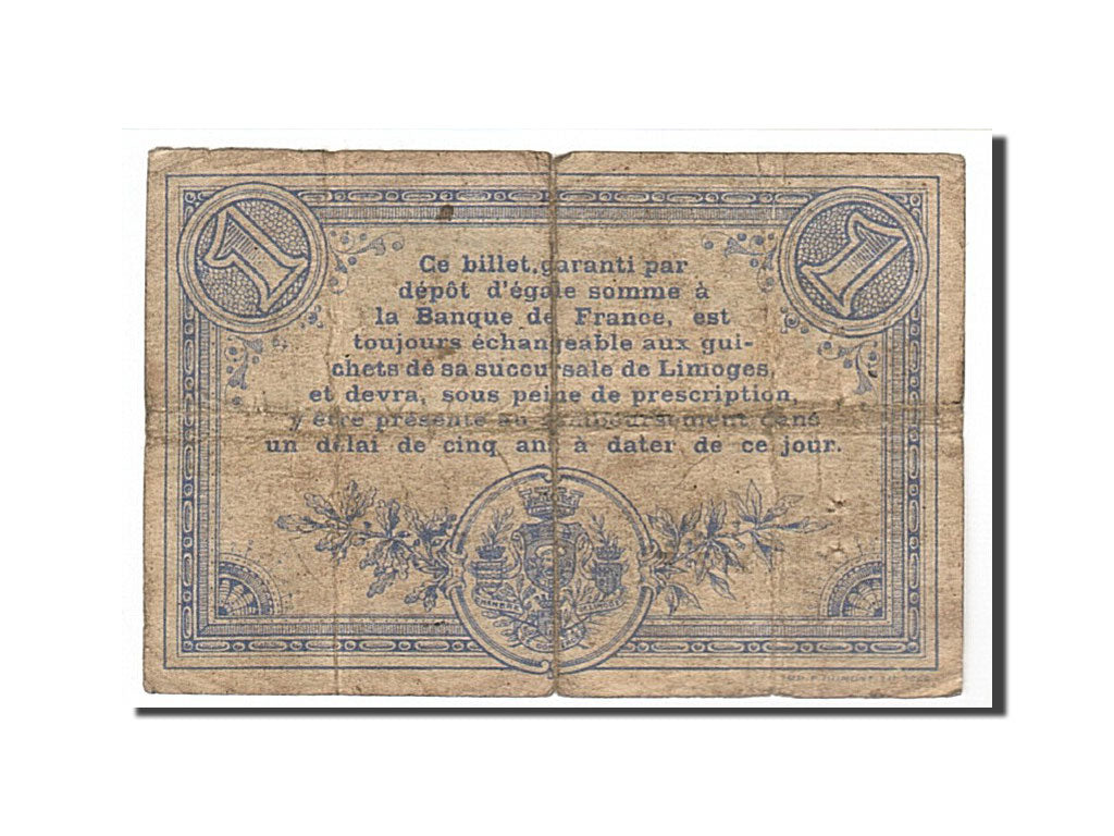 Billet, France, Limoges, 1 Franc, 1914, TB, Pirot:73-3