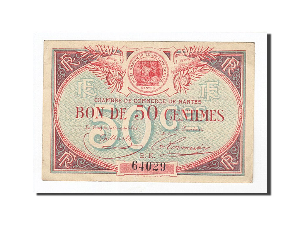 France, Nantes, 50 Centimes, TTB+, Pirot:88-22