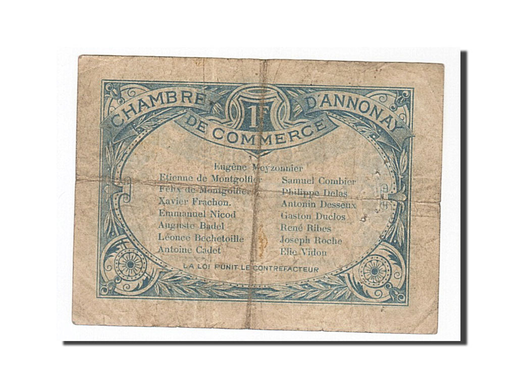 Banknote, Pirot:11-4, 1 Franc, 1919, France, VF(30-35), Annonay