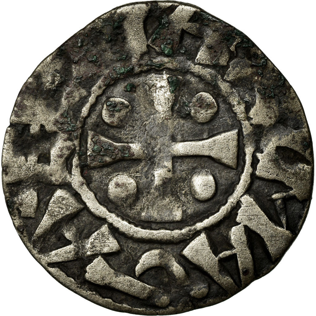 Moneda, Francia, Denarius, Undated, BC+, Plata, Boudeau:1045