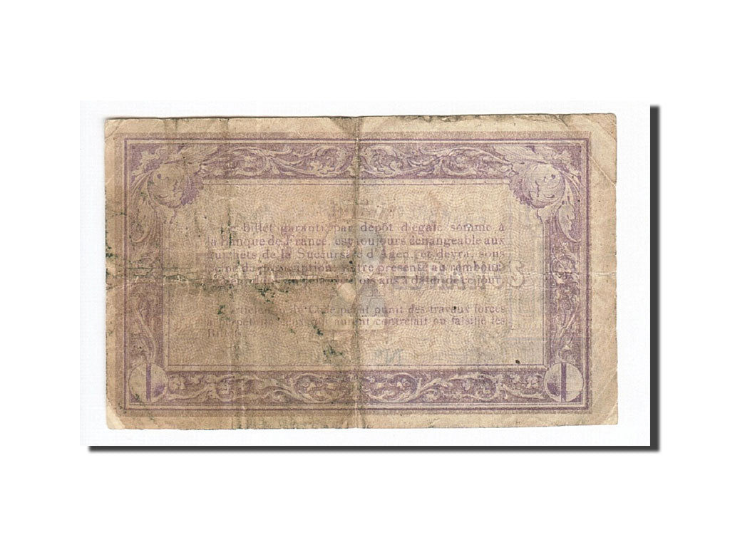 France, Agen, 2 Francs, 1914, VF(20-25), Pirot:2-5