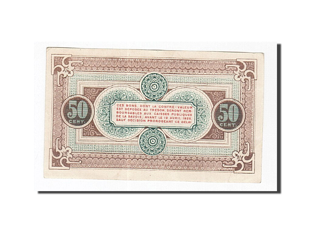 Billet, France, Chambéry, 50 Centimes, 1920, SUP+, Pirot:44-11
