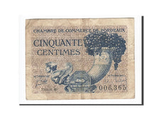Banconote, Pirot:30-28, MB, Bordeaux, 50 Centimes, Francia