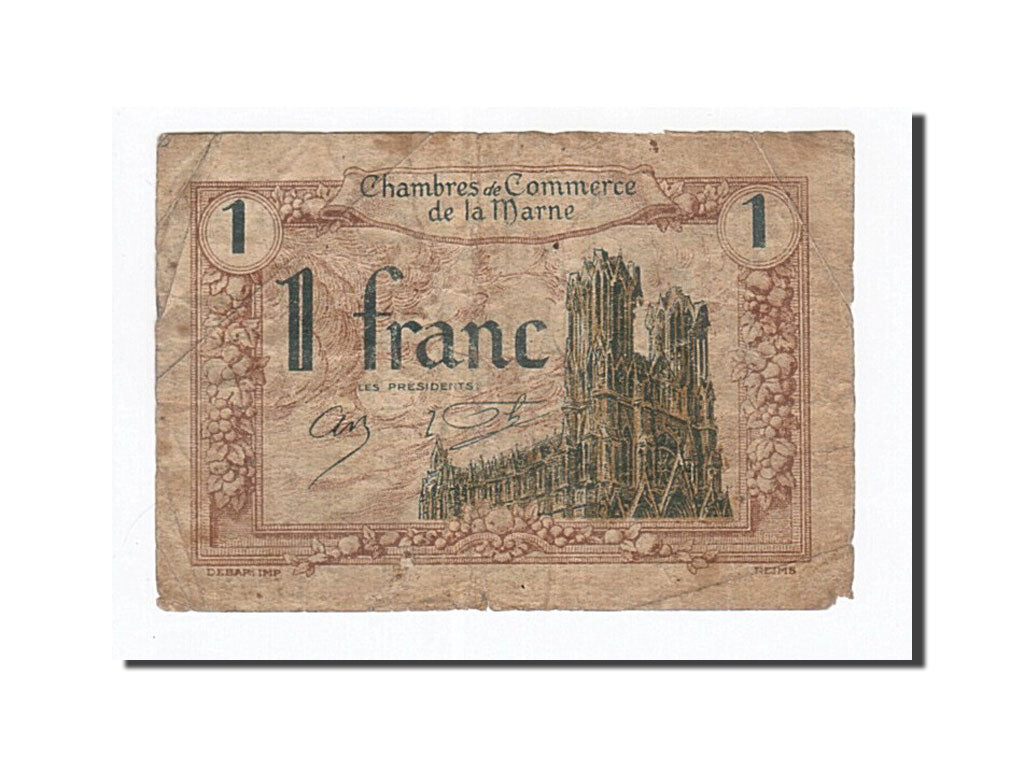 Billet, France, Reims, 1 Franc, 1920, TB, Pirot:43-2