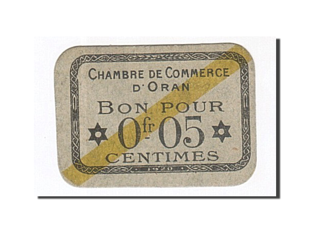 Banknote, Algeria, 5 Centimes, 1920, UNC(63)