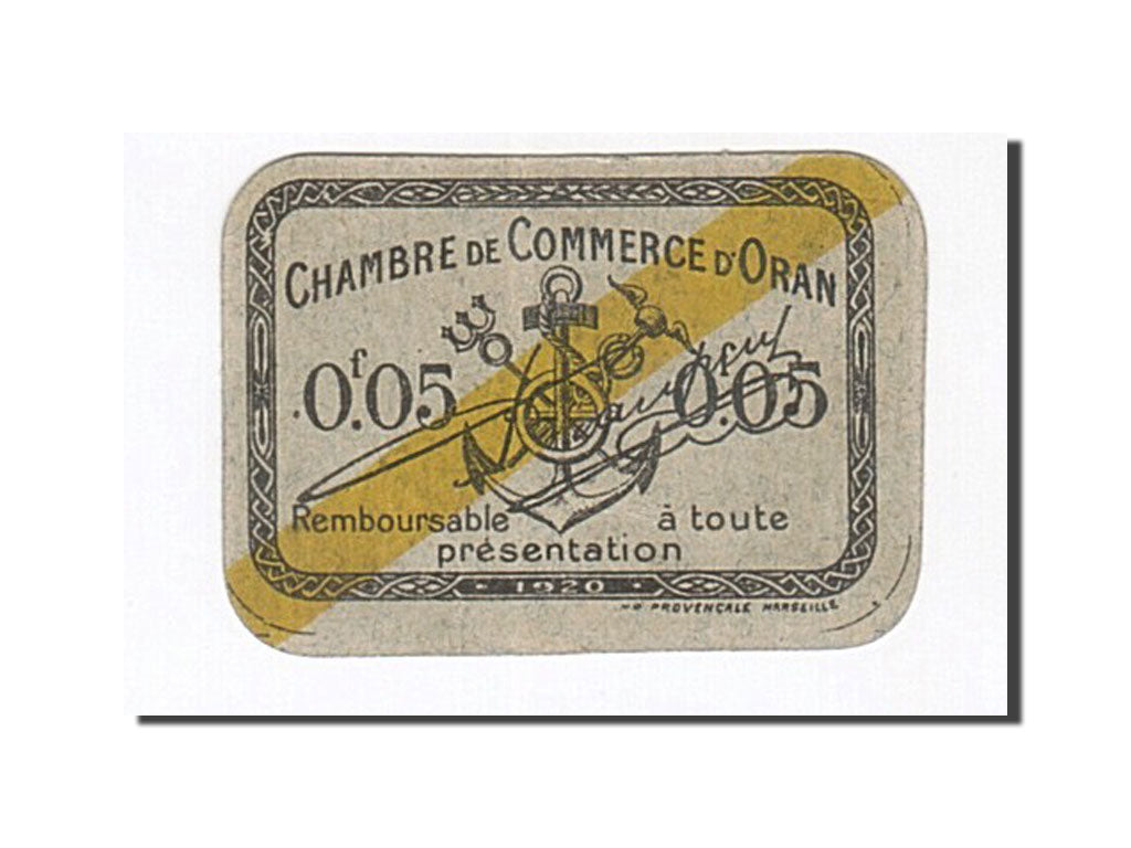 Banknote, Algeria, 5 Centimes, 1920, UNC(63)